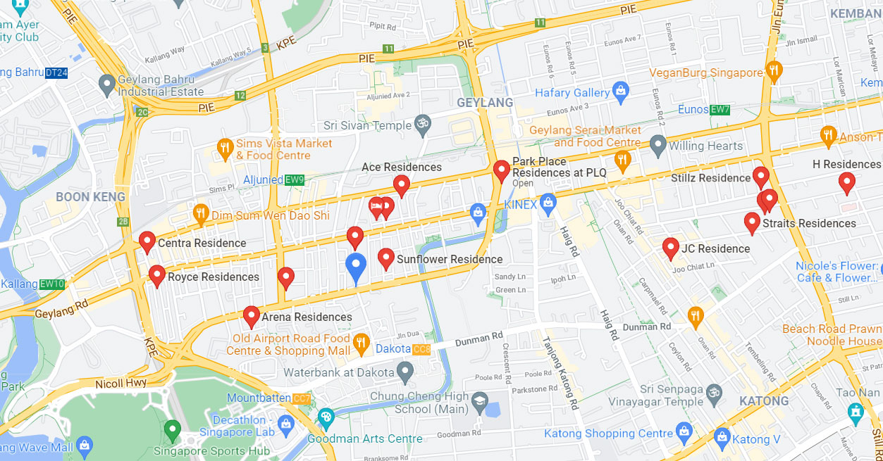 List of Geylang new launch condo located on the arterial Guillemard Rd