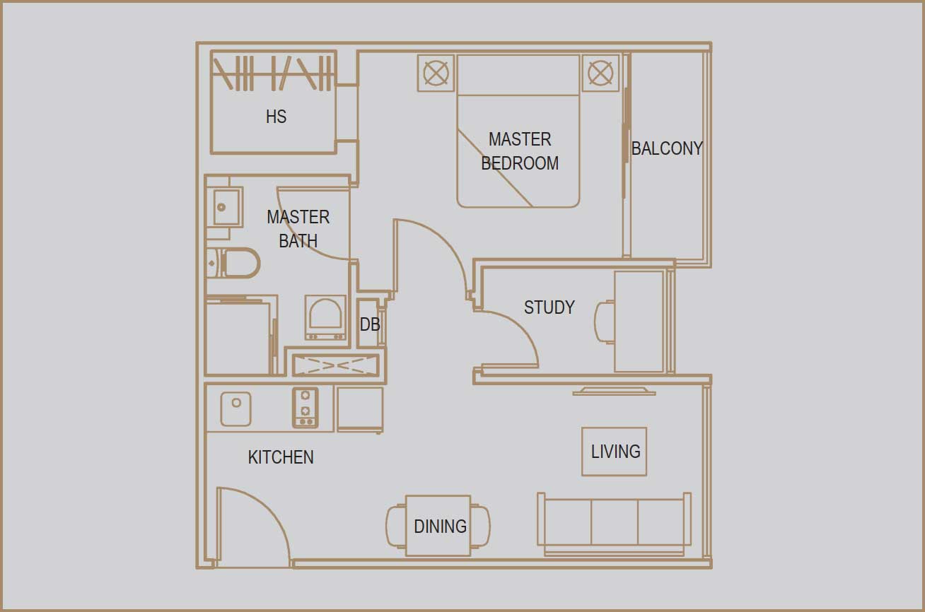 la Brisa 1-Bedroom + study
