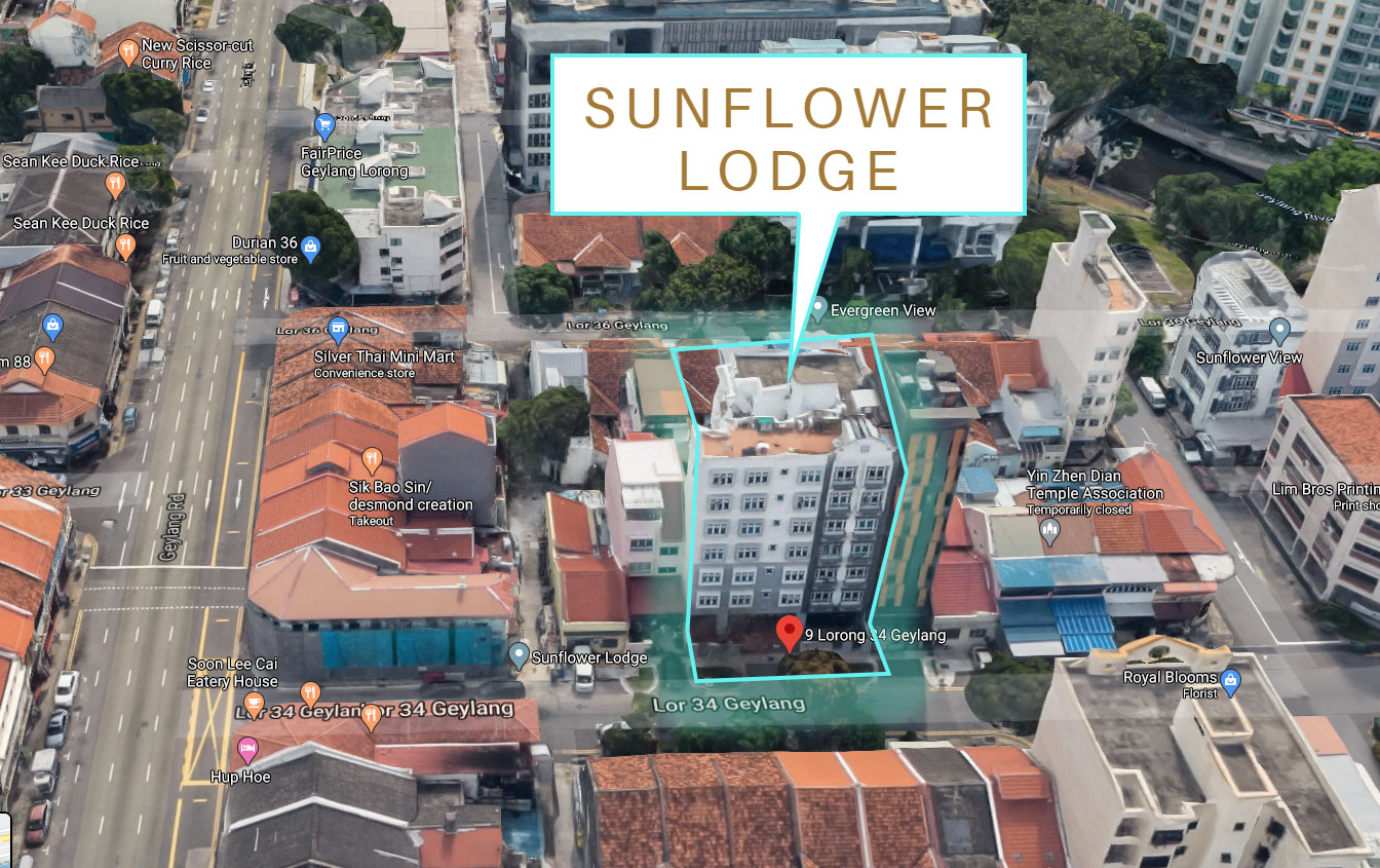 Sunflower Lodge Location Map