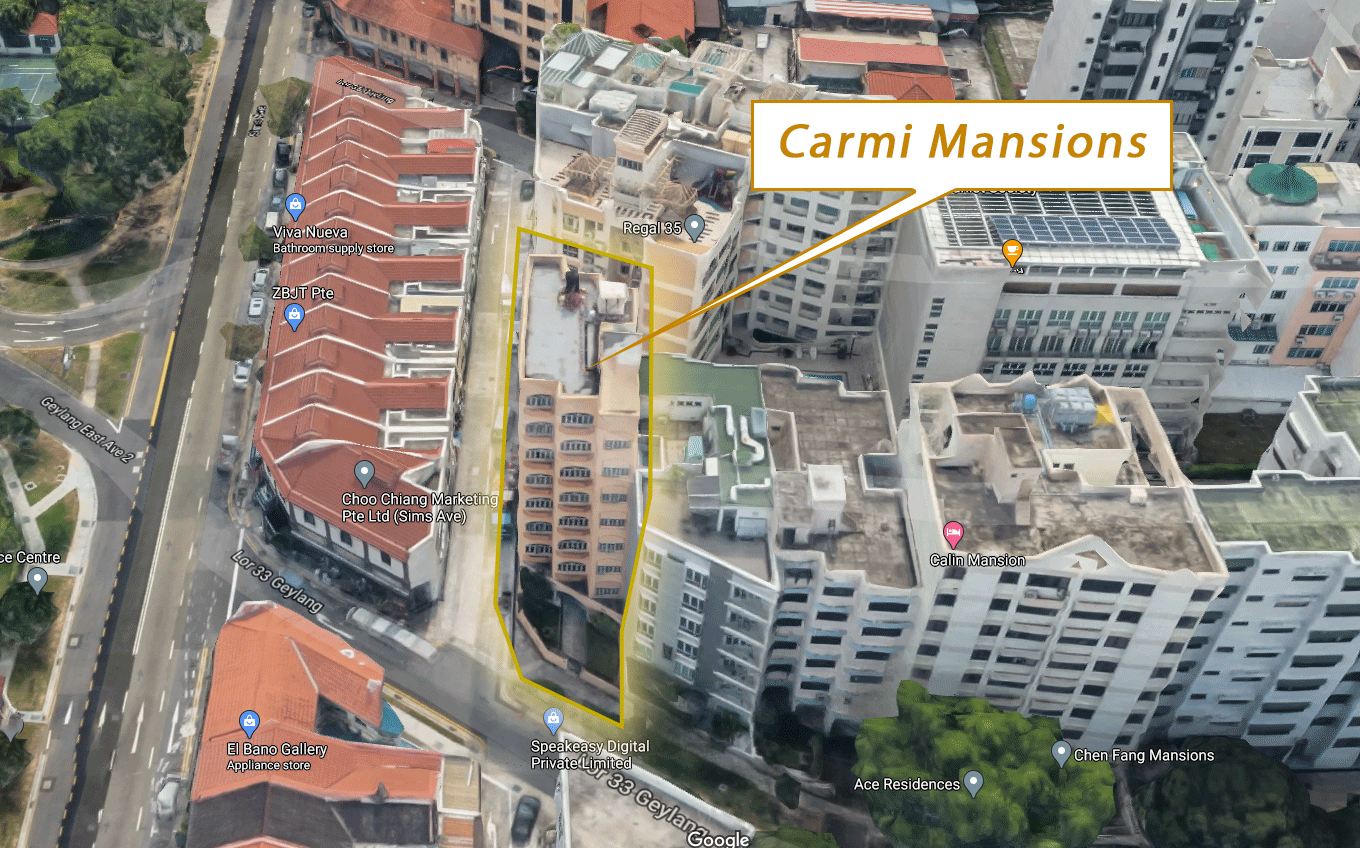 Carmi Mansions Location Map