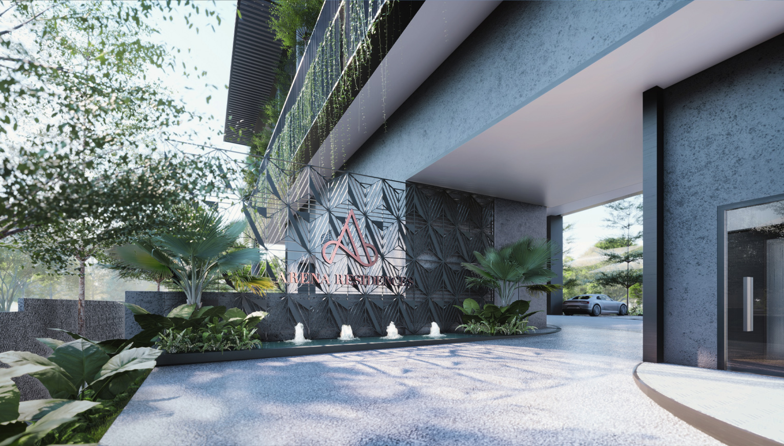 The drop-off point at Arena Residences - Geylang new launch condo by Roxy Pacific Holdings