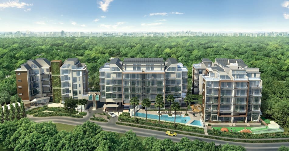 Geylang properties: Tropika East Condominium Facade - Design image and perspective of the project.