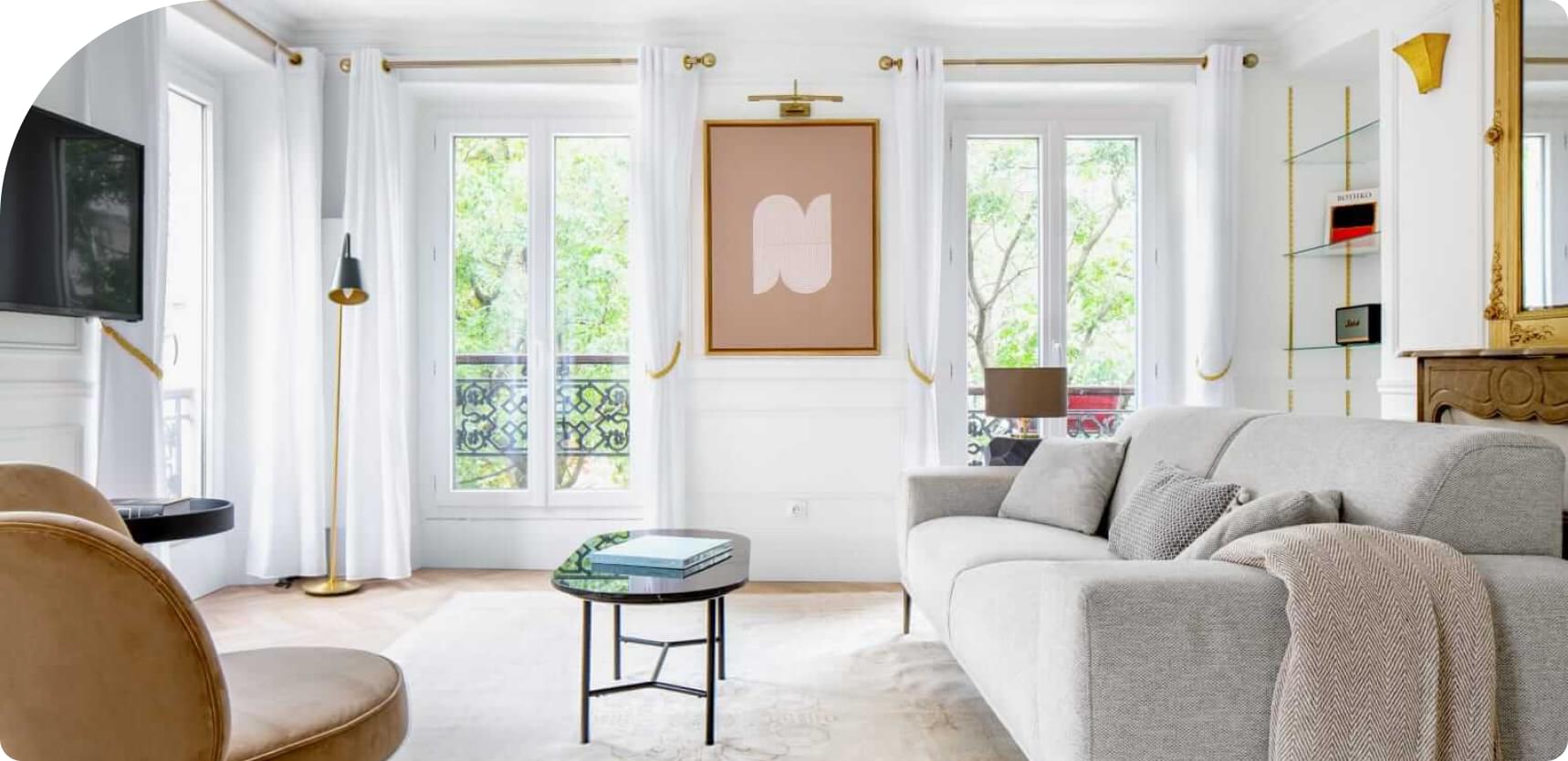 A bright, comfortable living space
